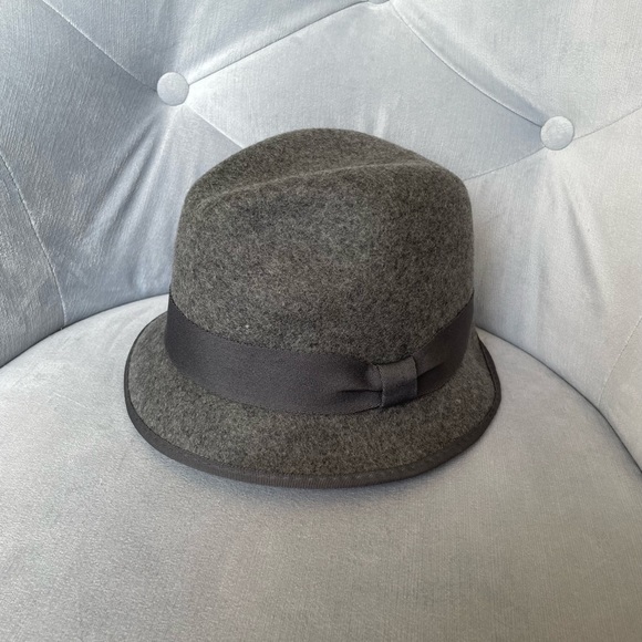 JCrew- Wool Derby Hat, Light Grey - Picture 2 of 7